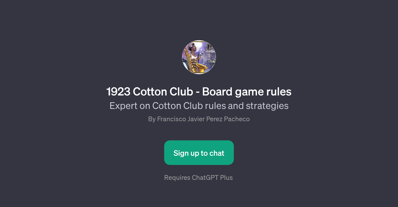 1923 Cotton Club - Board game rules