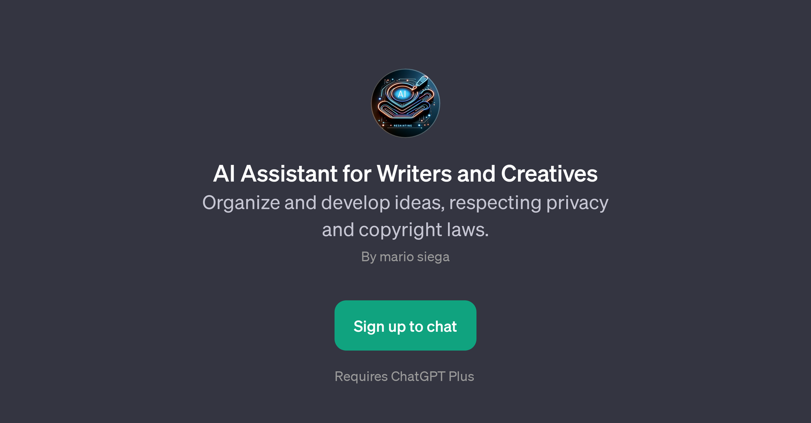 AI Assistant for Writers and Creatives