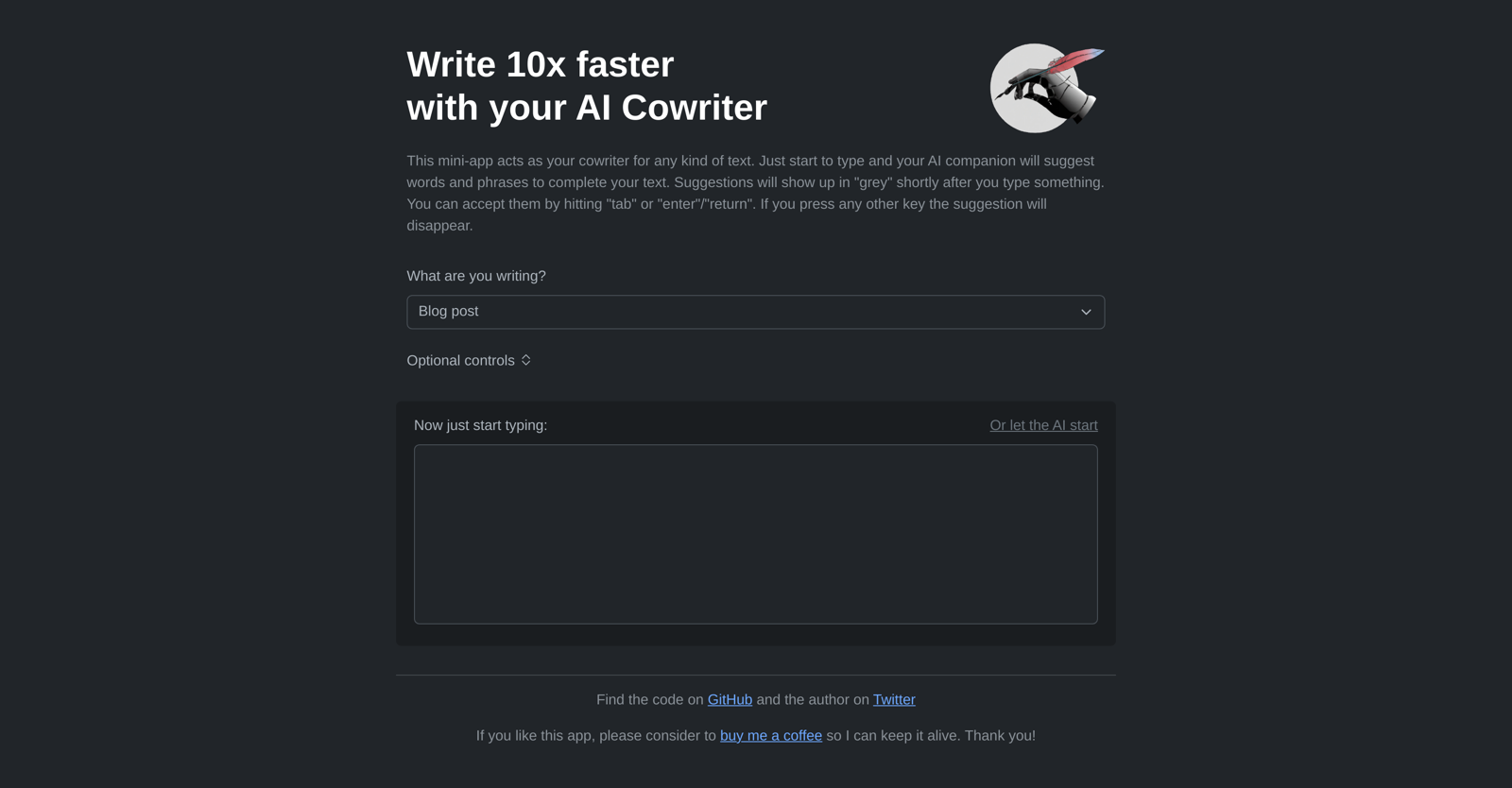 AI Cowriter