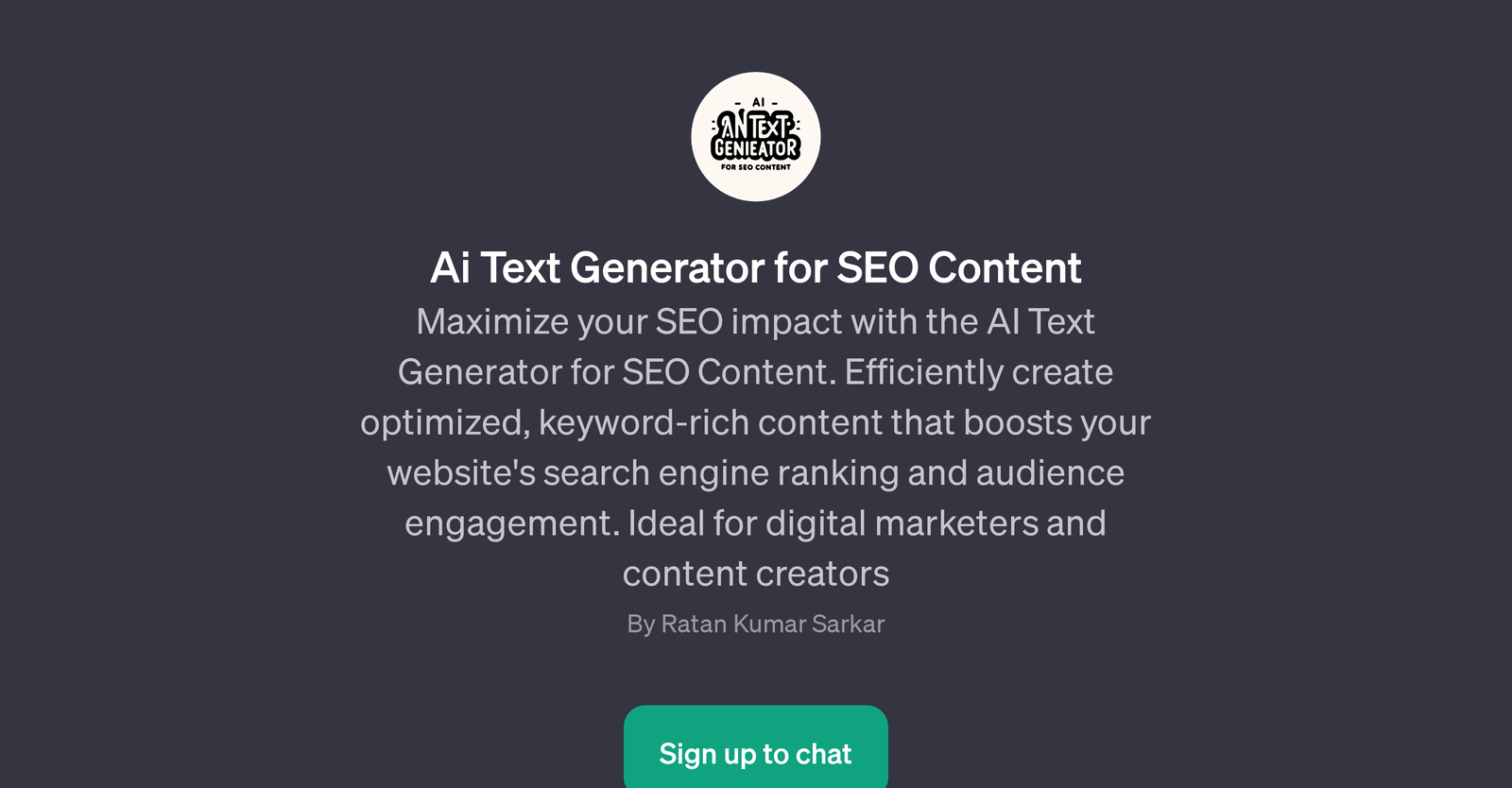AI Text Generator for SEO Content