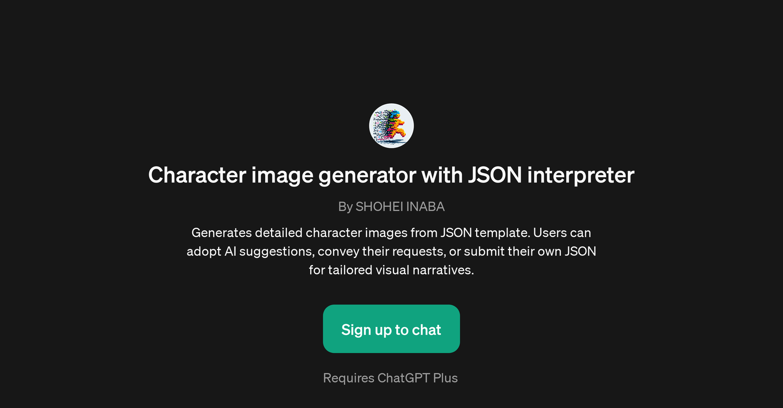 Character Image Generator with JSON Interpreter