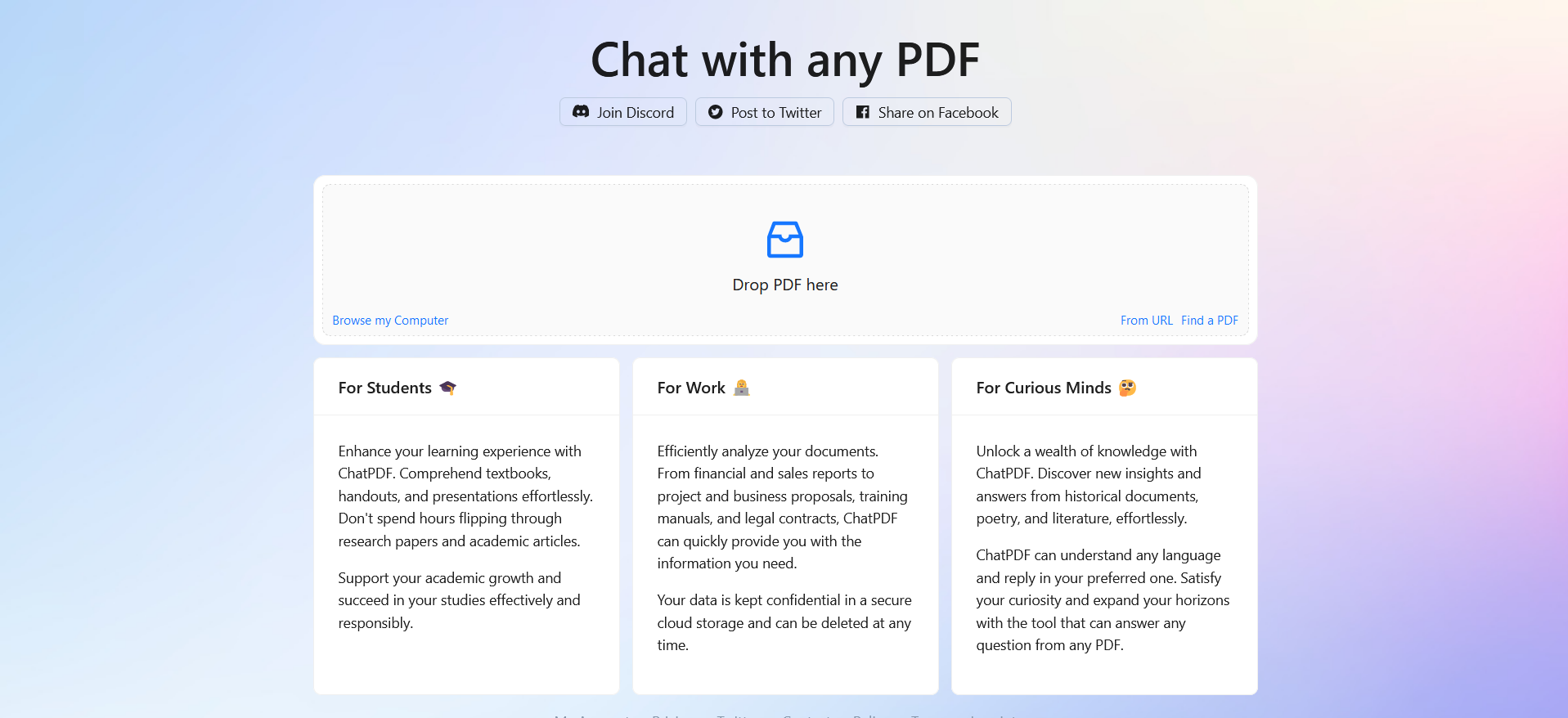 ChatPDF featured