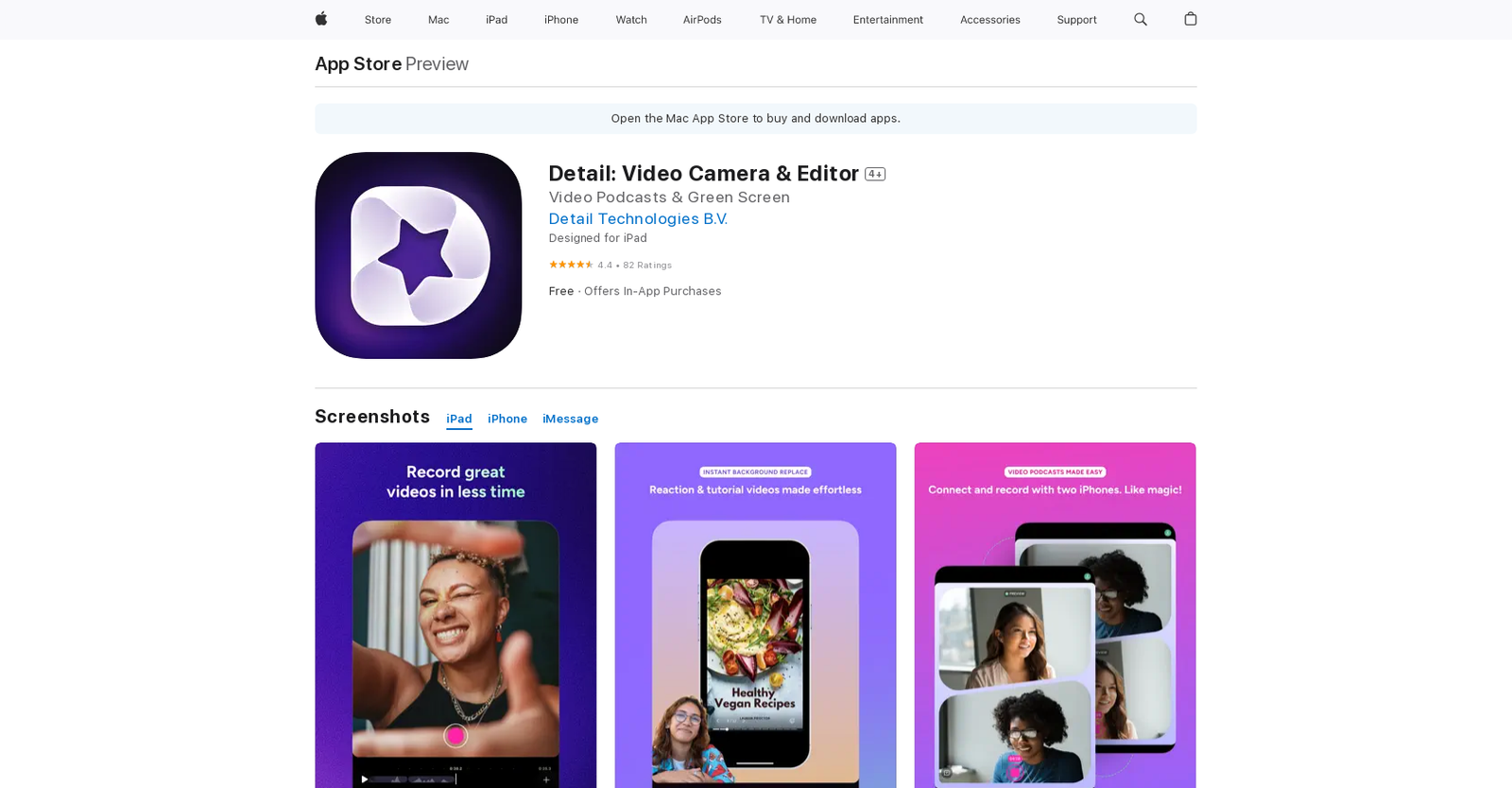 Detail: Video Camera & Editor