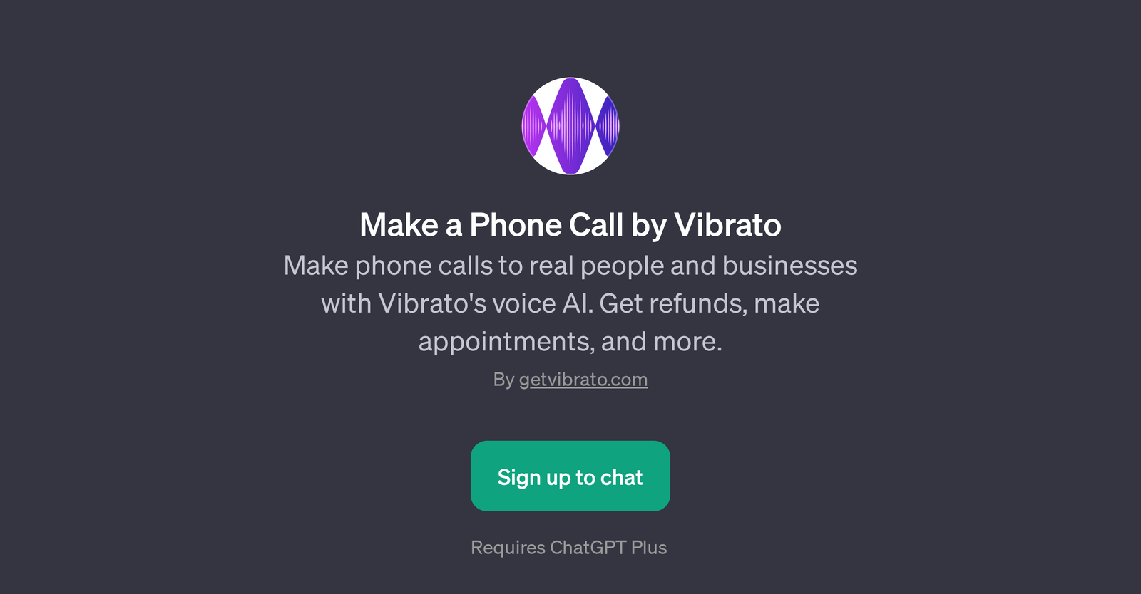 Make a Phone Call by Vibrato