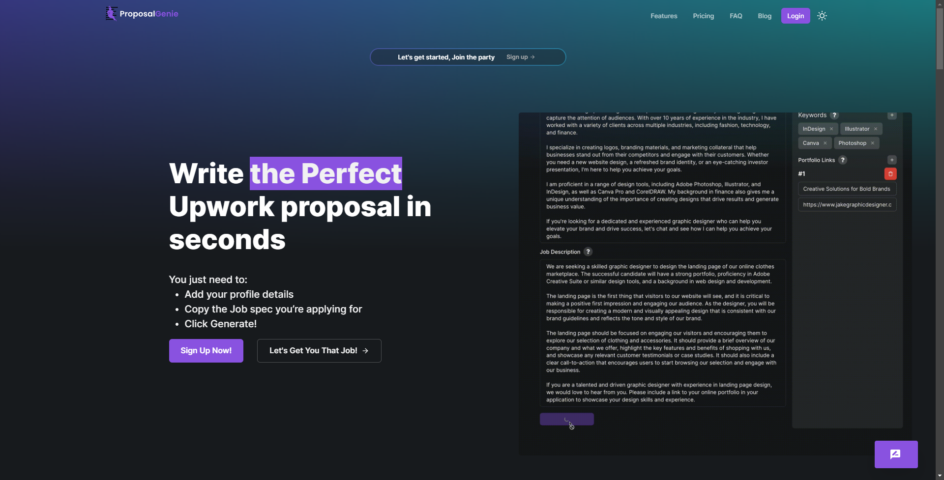 Proposal Genie featured