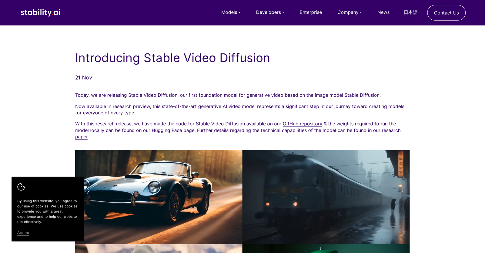 Stable Video Diffusion