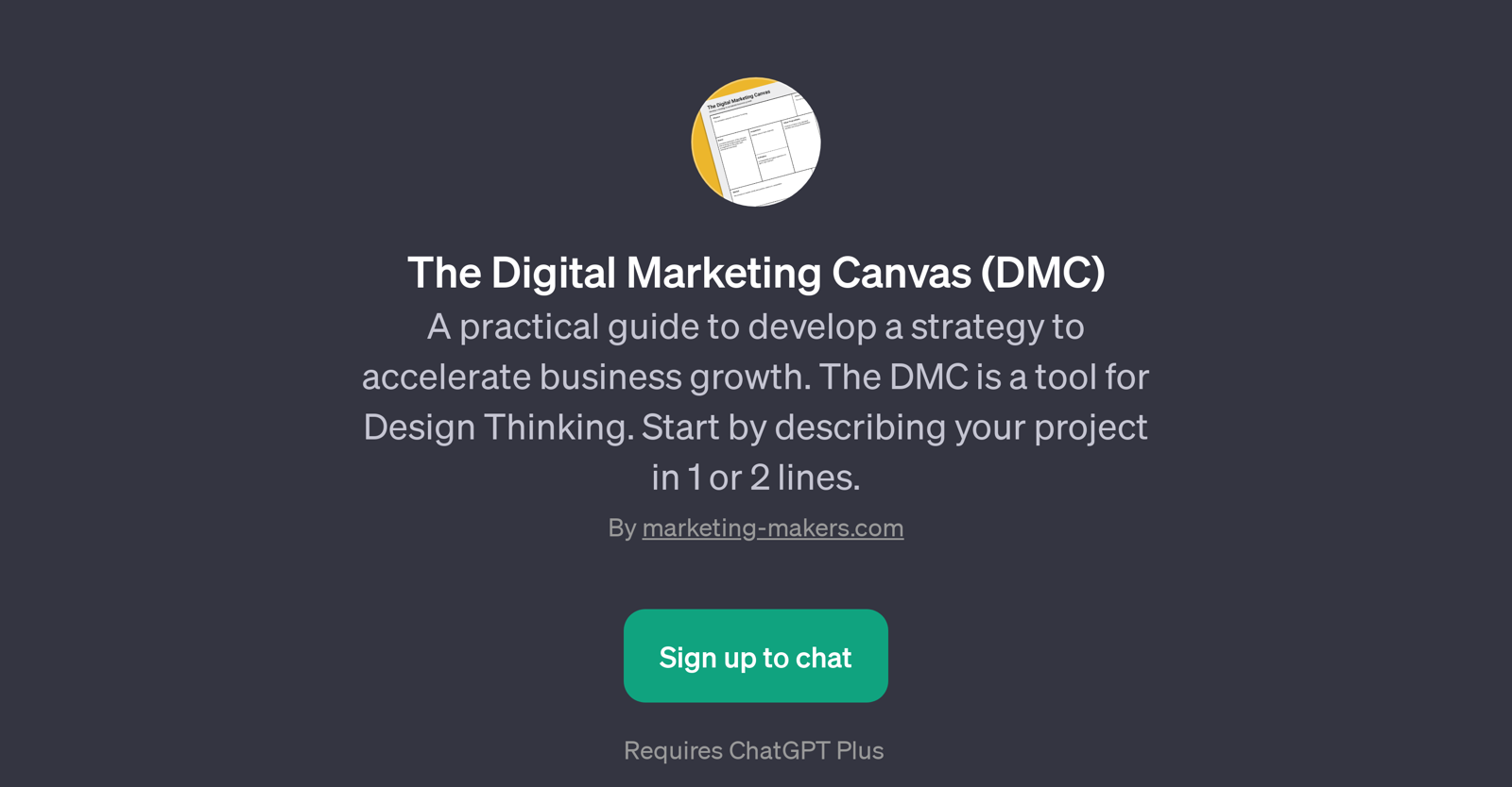 The Digital Marketing Canvas (DMC)