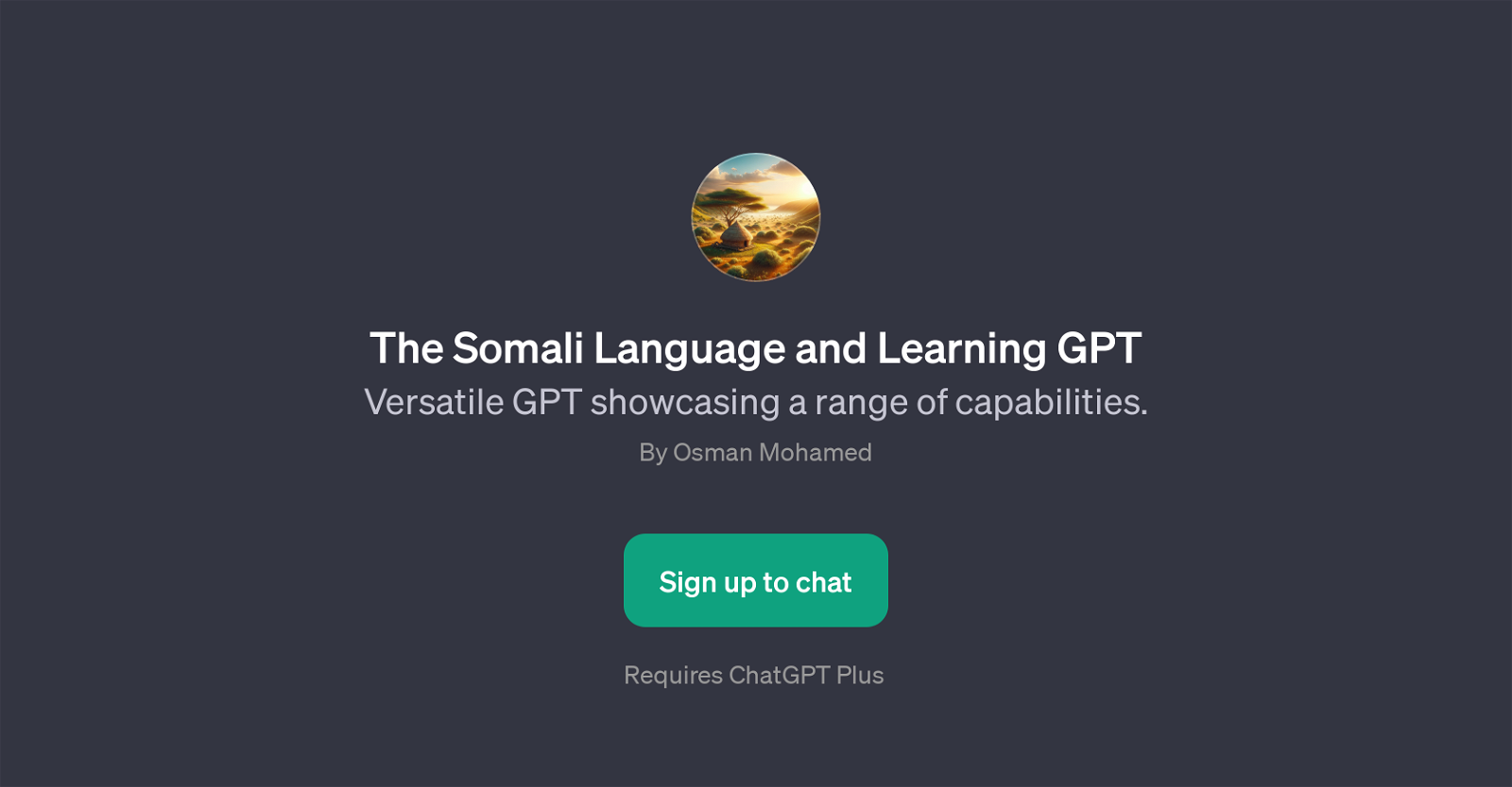 The Somali Language and Learning GPT